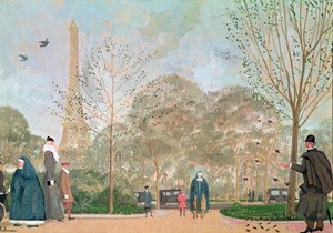 Promenade dans les Jardins du Trocadéro, c.1920 - Jean Emile Laboureur