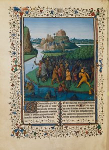 Bataille des Maccabées contre Bacchides, miniature Ms fr 247 folio 270 - Jean Fouquet