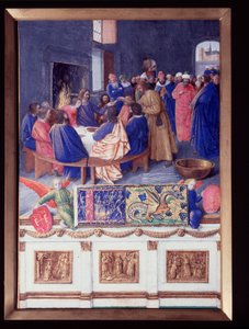 Saint Jean à la Cène, miniature tirée du Livre d