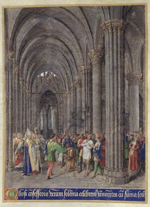 Saint Véran exorcisant le possédé dans l