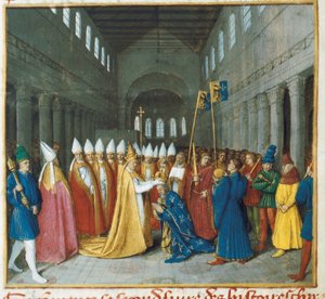 Le couronnement de Charlemagne, c. 1460