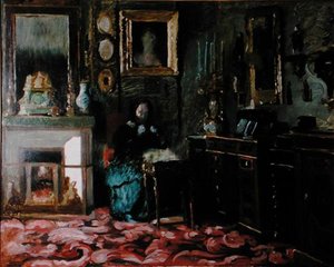 Le salon de Madame Hanska (1801-82), rue Fortunee - Jean Francois (after) Gigoux