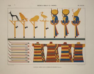 Armes et signes, Thèbes, Biban-el-Molouk, illustration de "Monuments de l
