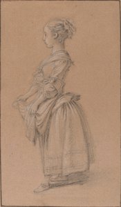 Une fille en robe paysanne - Jean Francois Clermont