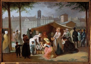 La promenade des fleurs. Peinture de Jean François Demay (1798 - 1850)