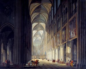 Vue intérieure de la cathédrale Notre-Dame de Paris - Jean Francois Depelchin