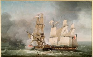 Combat entre la corvette française La Bayonnaise - Jean Francois Hue