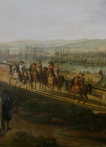 Napoléon Bonaparte (1769-1821) visitant le camp de Boulogne en juillet 1804, détail de Napoléon et la flottille, 1806 - Jean Francois Hue