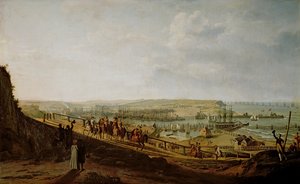 Napoléon Ier (1769-1821) visitant le camp de Boulogne en juillet 1804, 1806 - Jean Francois Hue