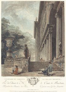 Colonnade et jardins du Palais Médicis, vers 1776