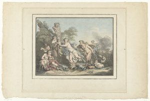 Bergères et satyres