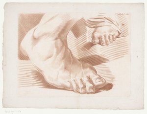 Deux pieds (6.e Feuille du 5.e Cahier) (Compositions avec parties du corps humain) (Cinquième Cahier de Principes de Dessein) - Jean Francois Janinet