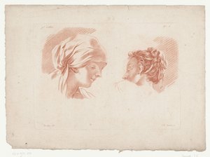 Deux têtes de femmes (série) - Jean Francois Janinet
