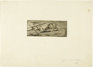Un mouton broutant - Jean Francois Millet