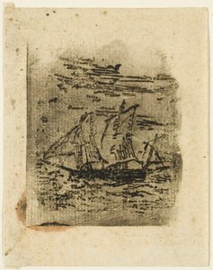 Un navire sous voile - Jean Francois Millet