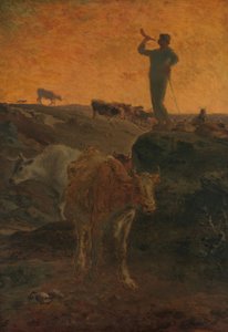 Appel des vaches à la maison - Jean Francois Millet