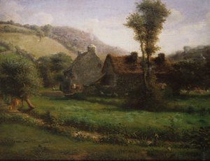 Cottage dans un paysage, c.1871 - Jean Francois Millet