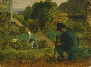 Scène de jardin - Jean Francois Millet