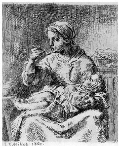 La Bouillie, 1861-1924 - Jean Francois Millet