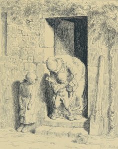 Soin maternel, 1862 - Jean Francois Millet