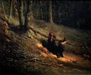 Paysannes avec du bois, Les Charbonnières, vers 1852 - Jean Francois Millet