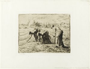 Paysanne avec une brouette - Jean Francois Millet
