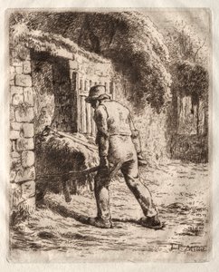 Paysanne avec une brouette - Jean Francois Millet