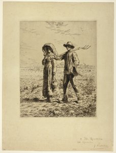 Paysans allant travailler - Jean Francois Millet