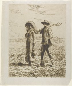 Paysans allant travailler - Jean Francois Millet