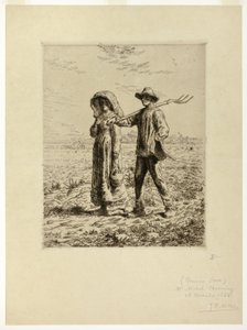 Paysans allant travailler - Jean Francois Millet