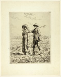 Paysans allant travailler - Jean Francois Millet