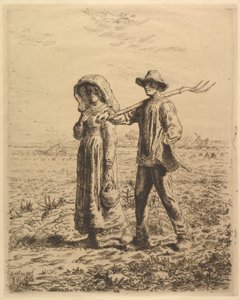 Paysans allant travailler, 1863
