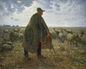 Berger gardant son troupeau