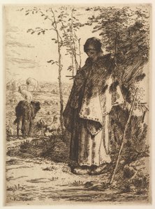 Bergère tricotant, 1862 - Jean Francois Millet