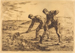 Les bêcheurs - Jean Francois Millet
