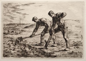 Les bêcheurs - Jean Francois Millet