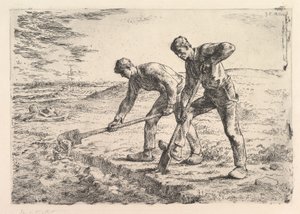 Les Fouilleurs, 1830-75. - Jean Francois Millet