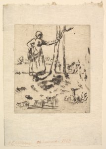 La Fille aux oies, 1830-75 - Jean Francois Millet