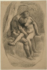 Les amoureux - Jean Francois Millet