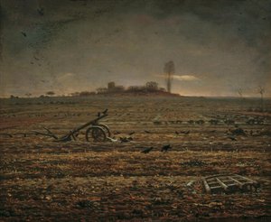 La plaine de Chailly avec herse et charrue, 1862 - Jean Francois Millet