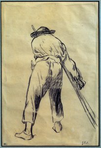 Le Moissonneur Dessin préparatoire par Jean François Millet (1814-1875) 19ème siècle Paris, Musée du Louvre
