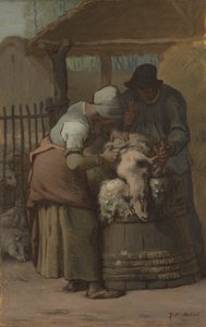 Les Oreillers de moutons - Jean Francois Millet