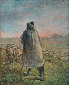 Le berger (19ème siècle) - Jean Francois Millet