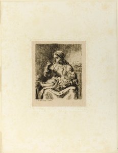 Femme nourrissant son enfant - Jean Francois Millet