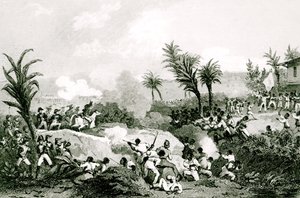 Révolte noire à Saint-Domingue, 16 septembre 1802, de "Histoire Universelle du XIXe siècle", d