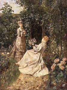 Dans le jardin - Jean Francois Raffaelli