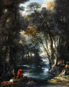 Chasse au canard dans un bois - Jean François de Troy