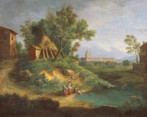 Hôtel des Invalides, vue de la Grenouillère - Jean Francois, the Younger Millet