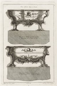 Deux différents desseins de commodes - Jean François Cuvilliés