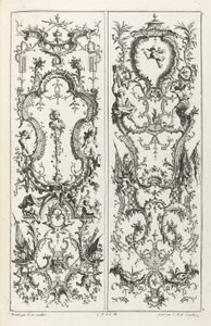 Deux panneaux avec motifs grotesques - Jean François Cuvilliés